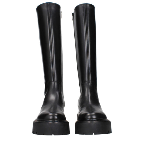 Celine Black Leather Ankle Boots